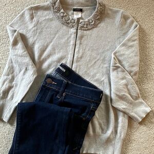 J. Crew Light Gray wool/cashmere sweater